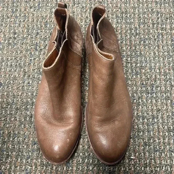 Kork Ease Womens Velma Chelsea Cognac Brown Leather Ankle Boots Bootie Sz 42/10